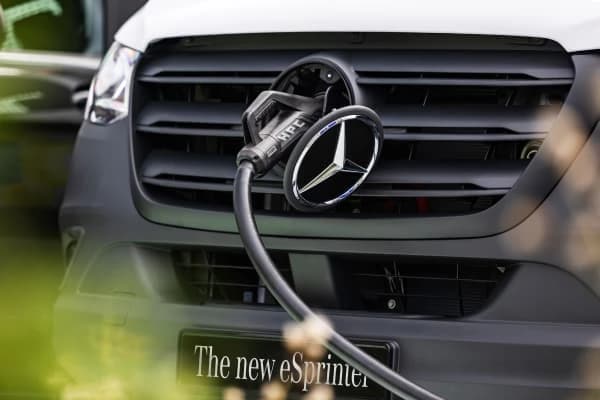 Mercedes-Benz electric charging detail
